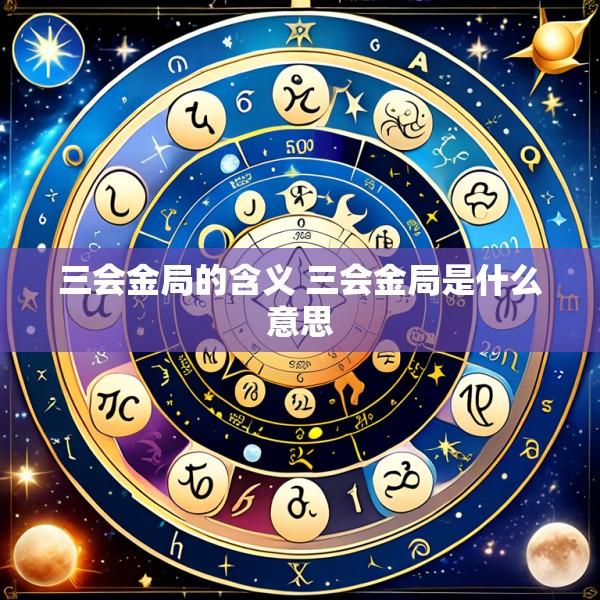 三会金局的含义 三会金局是什么意思