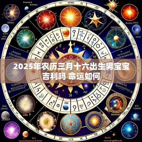 2025年农历三月十六出生男宝宝吉利吗 命运如何