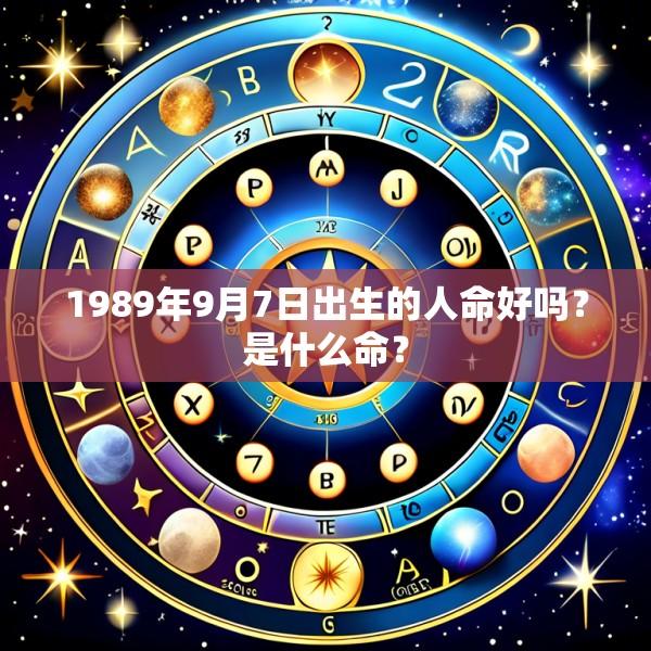 1989年9月7日出生的人命好吗？是什么命？