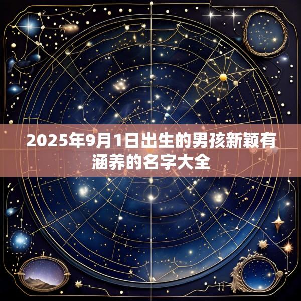 2025年9月1日出生的男孩新颖有涵养的名字大全