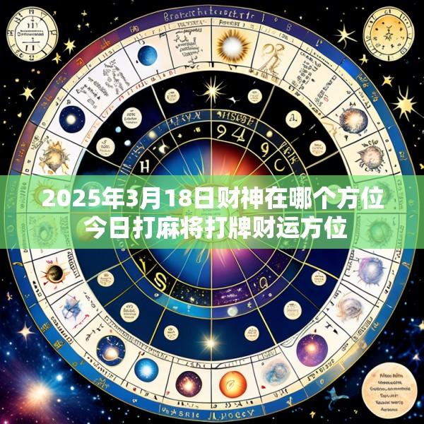 2025年3月18日财神在哪个方位 今日打麻将打牌财运方位