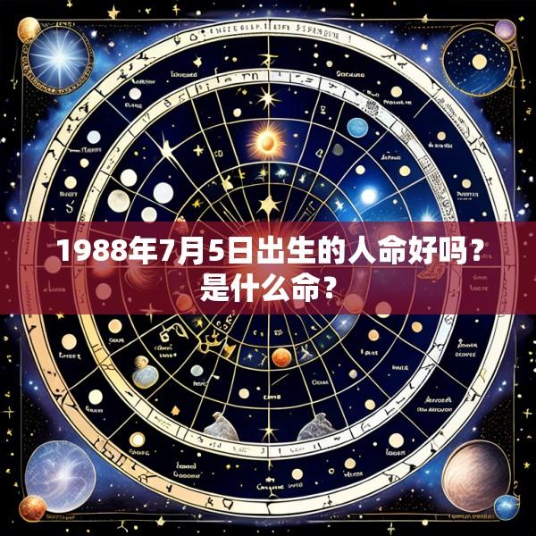 1988年7月5日出生的人命好吗？是什么命？