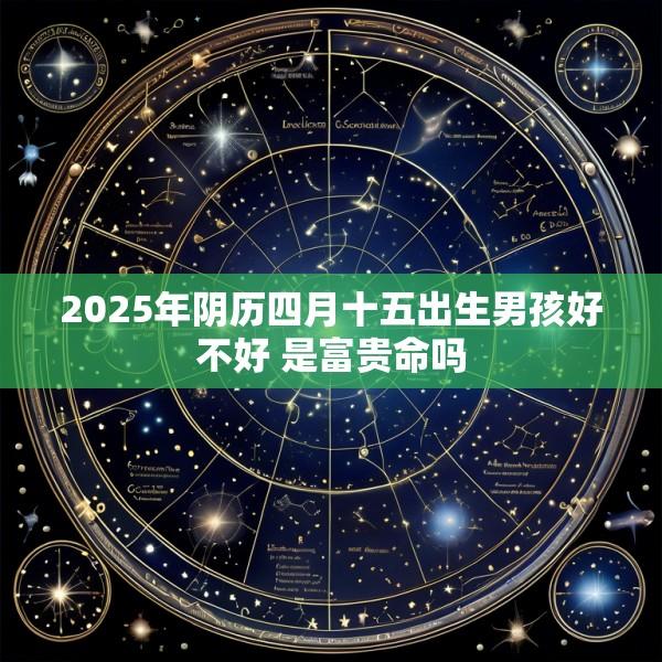 2025年阴历四月十五出生男孩好不好 是富贵命吗