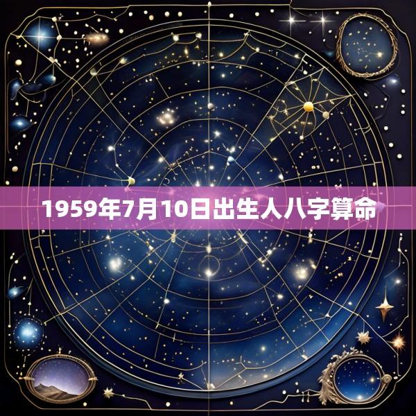 1959年7月10日出生人八字算命