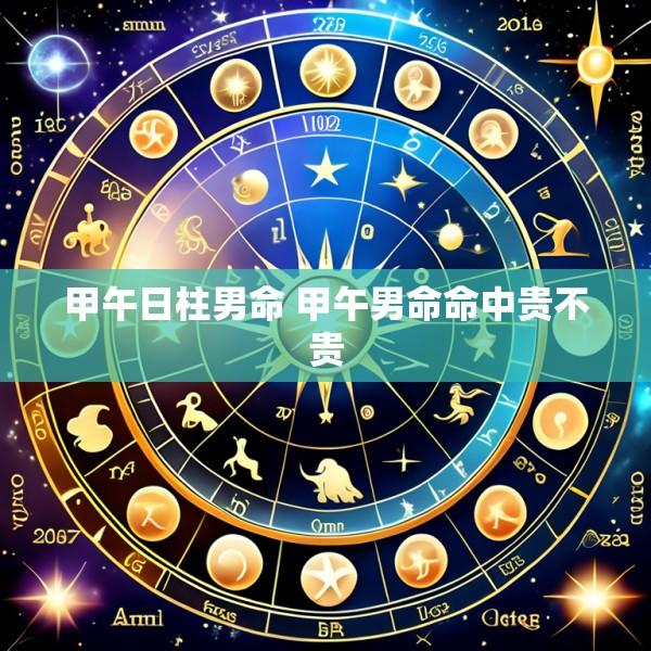 甲午日柱男命 甲午男命命中贵不贵