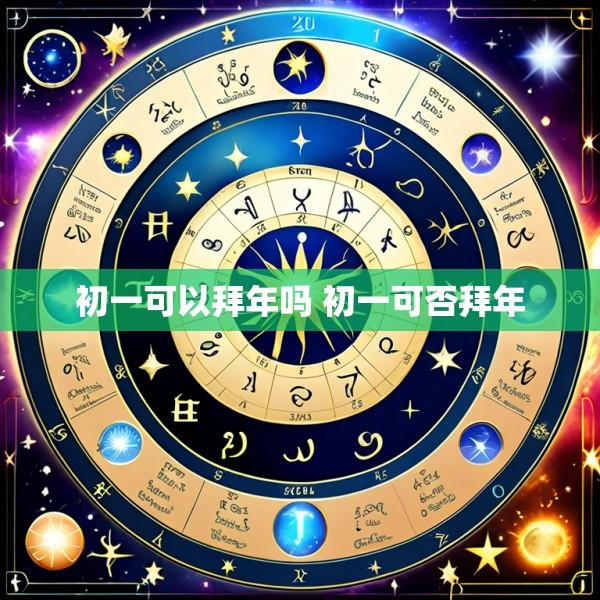 初一可以拜年吗 初一可否拜年