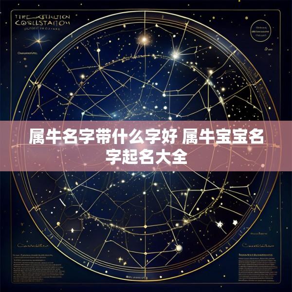 属牛名字带什么字好 属牛宝宝名字起名大全
