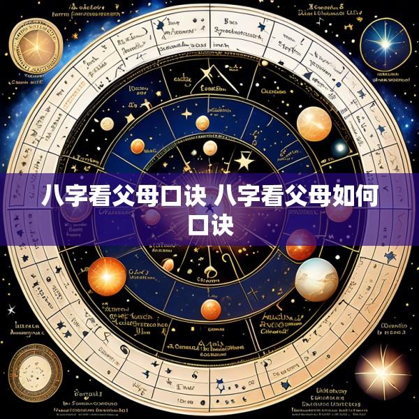 八字看父母口诀 八字看父母如何口诀