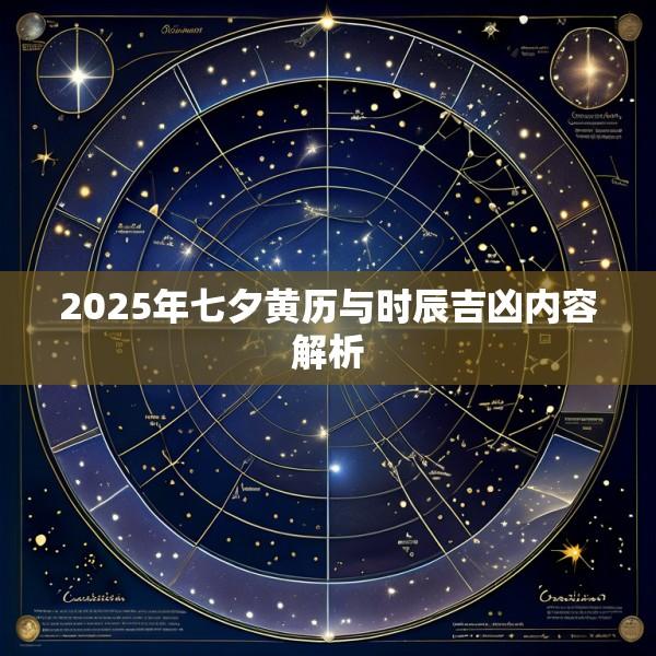 2025年七夕黄历与时辰吉凶内容解析