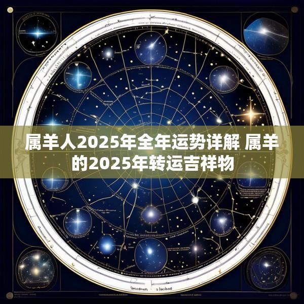 属羊人2025年全年运势详解 属羊的2025年转运吉祥物