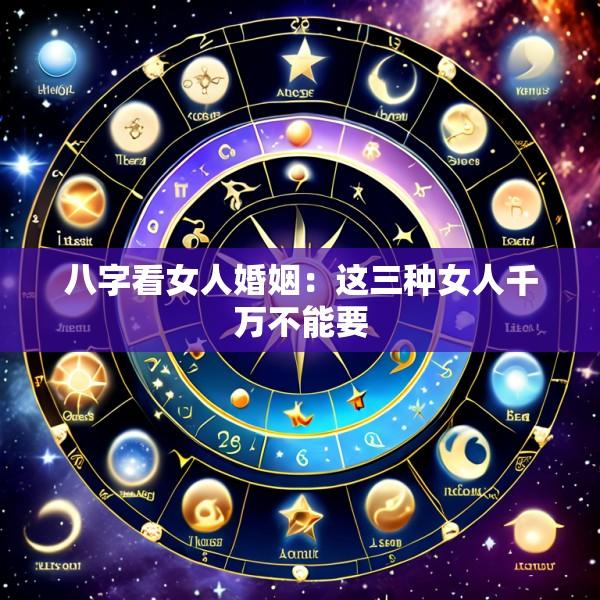 八字看女人婚姻：这三种女人千万不能要