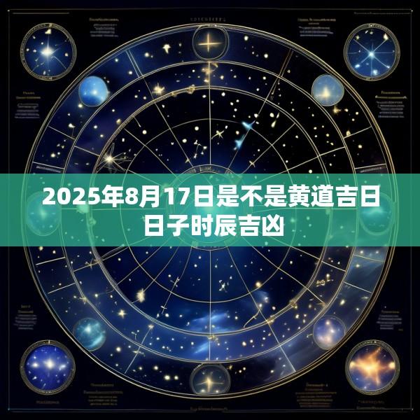 2025年8月17日是不是黄道吉日 日子时辰吉凶