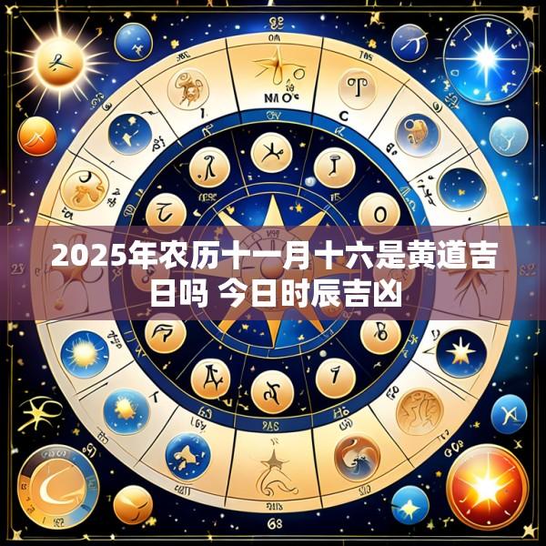 2025年农历十一月十六是黄道吉日吗 今日时辰吉凶