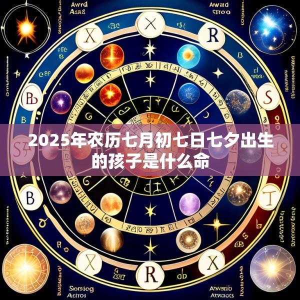 2025年农历七月初七日七夕出生的孩子是什么命