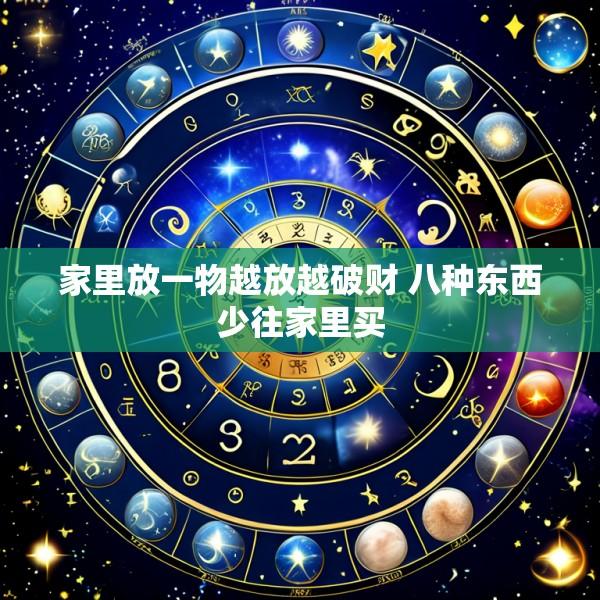 家里放一物越放越破财 八种东西少往家里买