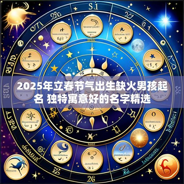 2025年立春节气出生缺火男孩起名 独特寓意好的名字精选