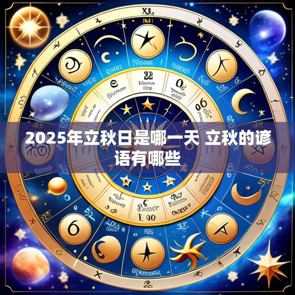 2025年立秋日是哪一天 立秋的谚语有哪些