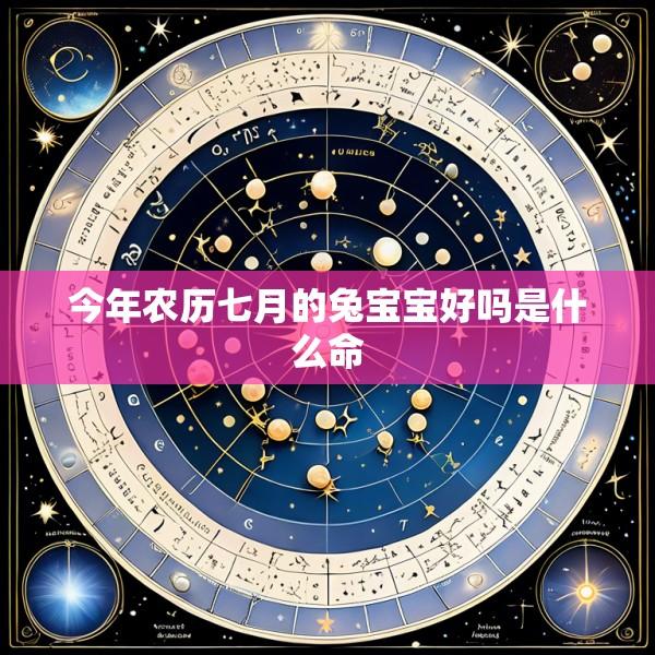 今年农历七月的兔宝宝好吗是什么命