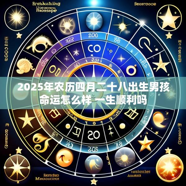 2025年农历四月二十八出生男孩命运怎么样 一生顺利吗