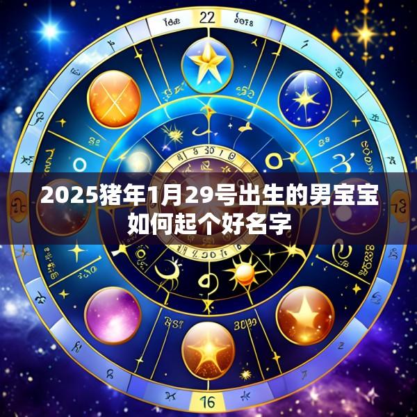 2025猪年1月29号出生的男宝宝如何起个好名字