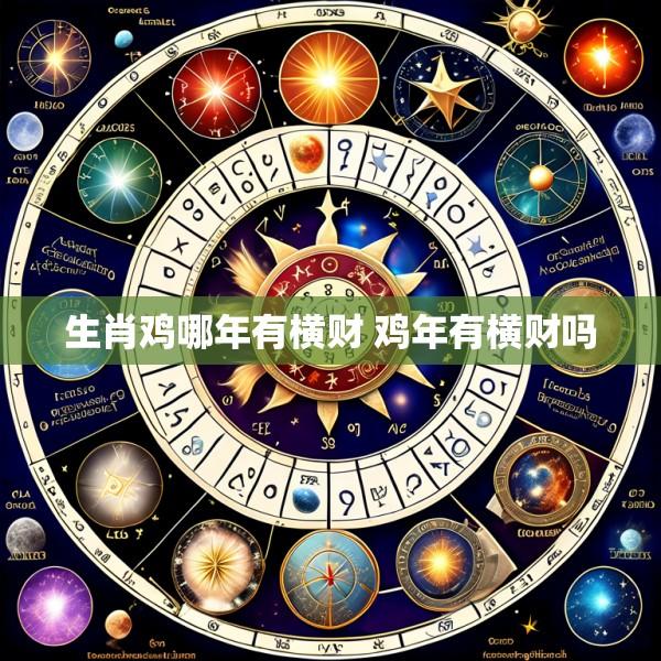 生肖鸡哪年有横财 鸡年有横财吗