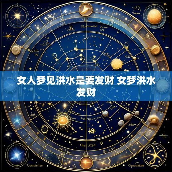 女人梦见洪水是要发财 女梦洪水发财