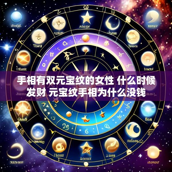 手相有双元宝纹的女性 什么时候发财 元宝纹手相为什么没钱