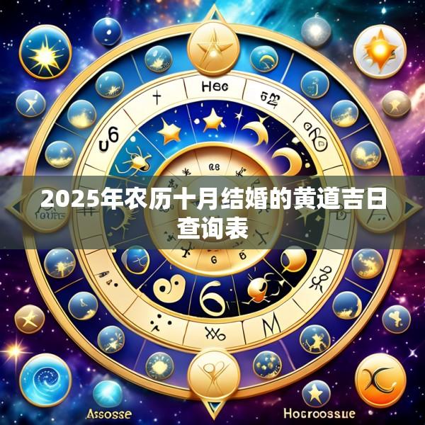 2025年农历十月结婚的黄道吉日查询表