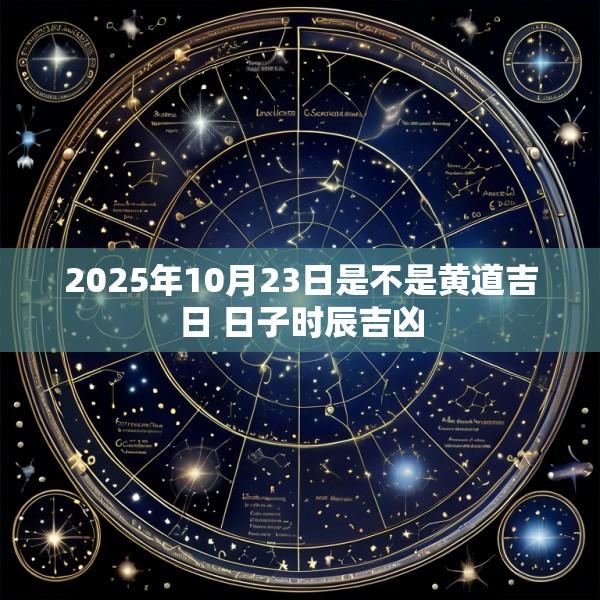 2025年10月23日是不是黄道吉日 日子时辰吉凶