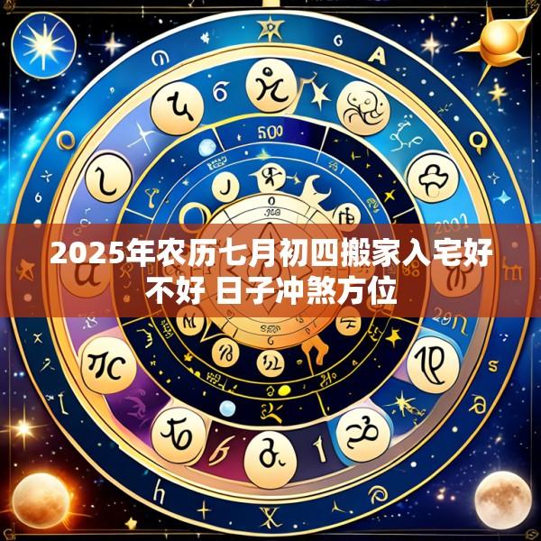 2025年农历七月初四搬家入宅好不好 日子冲煞方位