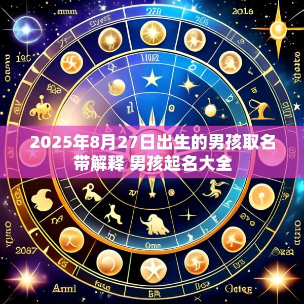 2025年8月27日出生的男孩取名带解释 男孩起名大全