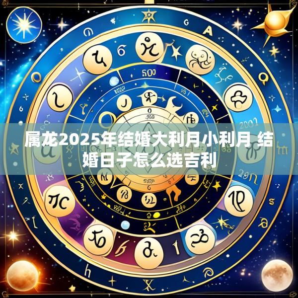 属龙2025年结婚大利月小利月 结婚日子怎么选吉利