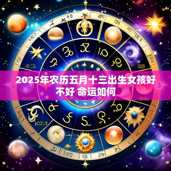 2025年农历五月十三出生女孩好不好 命运如何