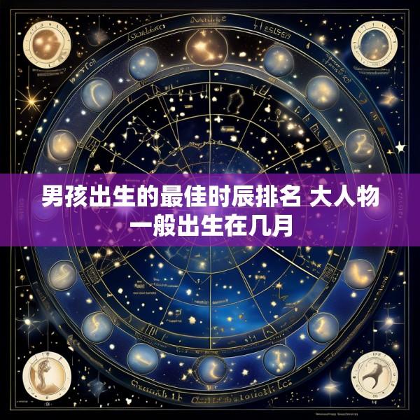 男孩出生的最佳时辰排名 大人物一般出生在几月