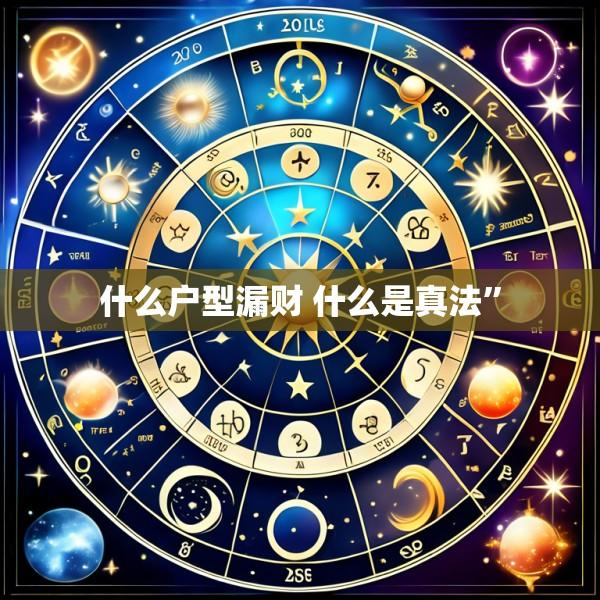 什么户型漏财 什么是真法”
