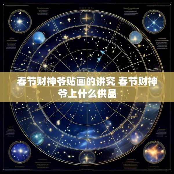 春节财神爷贴画的讲究 春节财神爷上什么供品