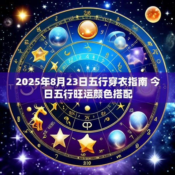 2025年8月23日五行穿衣指南 今日五行旺运颜色搭配