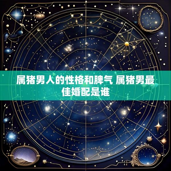 属猪男人的性格和脾气 属猪男最佳婚配是谁