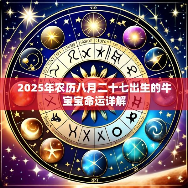 2025年农历八月二十七出生的牛宝宝命运详解