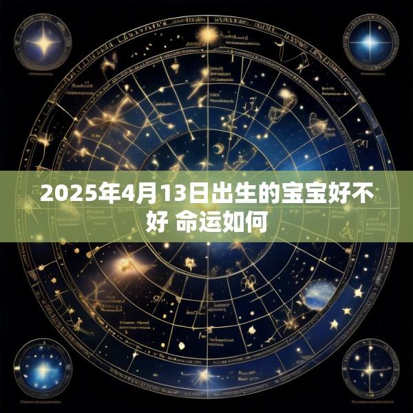 2025年4月13日出生的宝宝好不好 命运如何