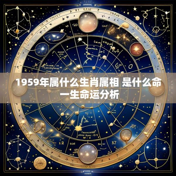 1959年属什么生肖属相 是什么命 一生命运分析