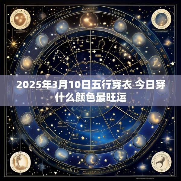 2025年3月10日五行穿衣 今日穿什么颜色最旺运