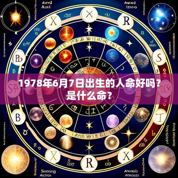 1978年6月7日出生的人命好吗？是什么命？