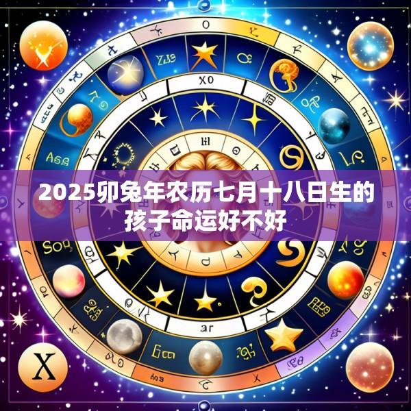 2025卯兔年农历七月十八日生的孩子命运好不好