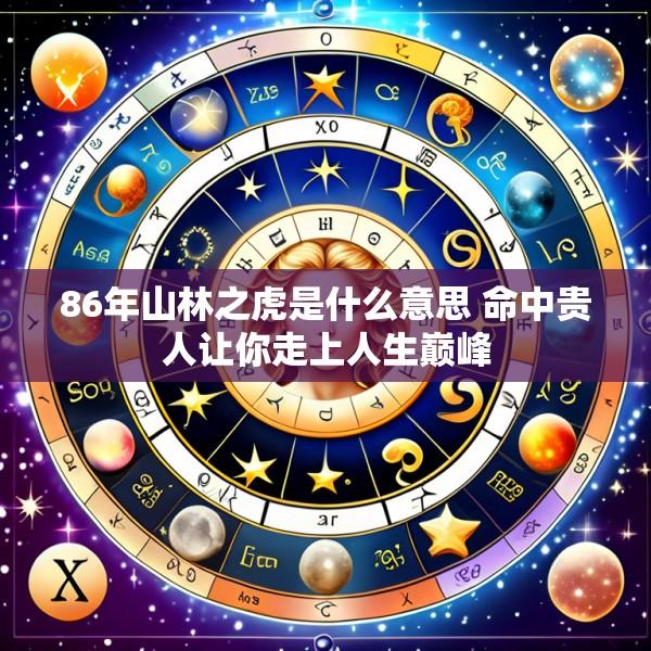 86年山林之虎是什么意思 命中贵人让你走上人生巅峰