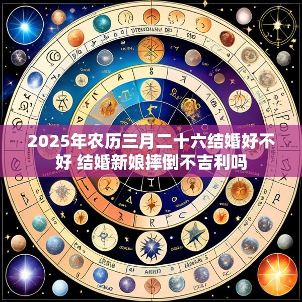 2025年农历三月二十六结婚好不好 结婚新娘摔倒不吉利吗