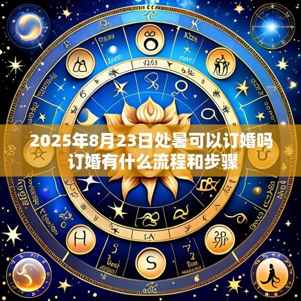 2025年8月23日处暑可以订婚吗 订婚有什么流程和步骤