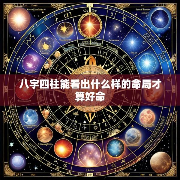 八字四柱能看出什么样的命局才算好命