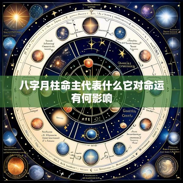 八字月柱命主代表什么它对命运有何影响
