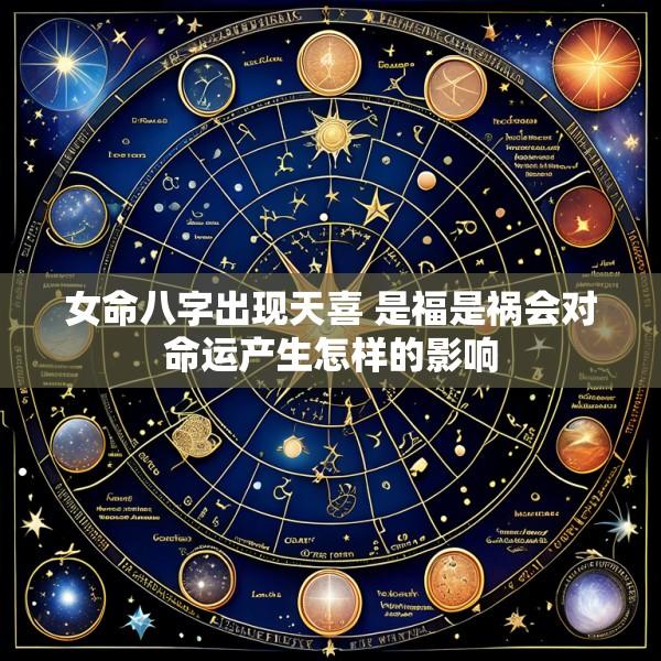 女命八字出现天喜 是福是祸会对命运产生怎样的影响